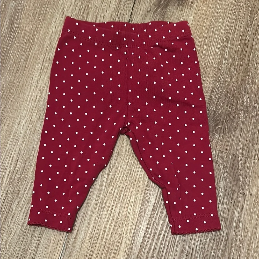 Carter's Red Polka Dot Leggings with Penguin Design